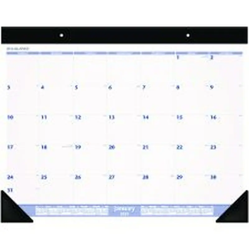 AT-A-GLANCE Desk Pad, 24 x 19, White Sheets, Black Binding, Black Corners, 12-Month (Jan to Dec): 2026