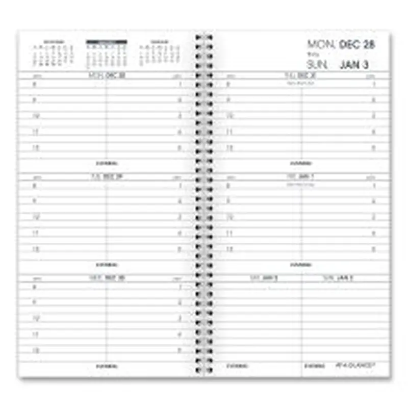 AT-A-GLANCE Weekly Appointment Book Refill Hourly Ruled, 6.25 x 3.25, White Sheets, 12-Month (Jan to Dec): 2026