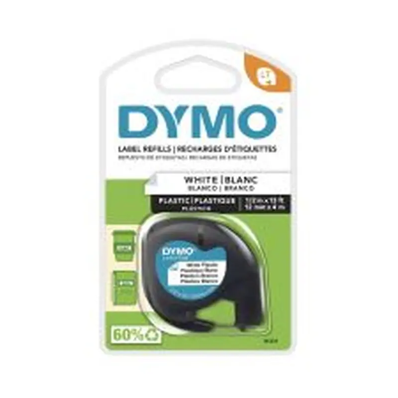 DYMO LT 91331 Black-On-White Tape, 0.5" x 13'