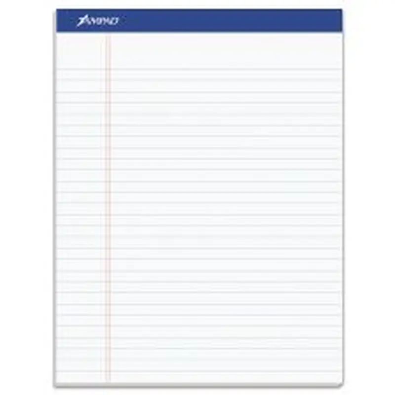 Ampad Recycled Writing Pads, Wide/Legal Rule, Politex Green Kelsu Headband, 50 White 8.5 x 11.75 Sheets, Dozen