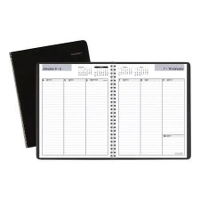 AT-A-GLANCE DayMinder Weekly Planner, Vertical-Column Format, 8.75 x 7, Black Cover, 12-Month (Jan to Dec): 2026