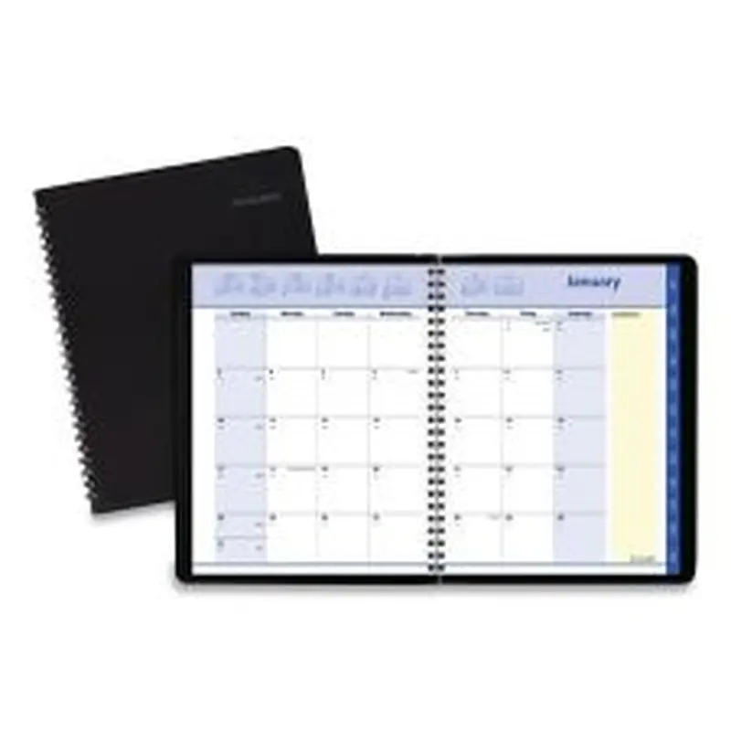 AT-A-GLANCE QuickNotes Monthly Planner, 8.75 x 7, Black Cover, 12-Month (Jan to Dec): 2026