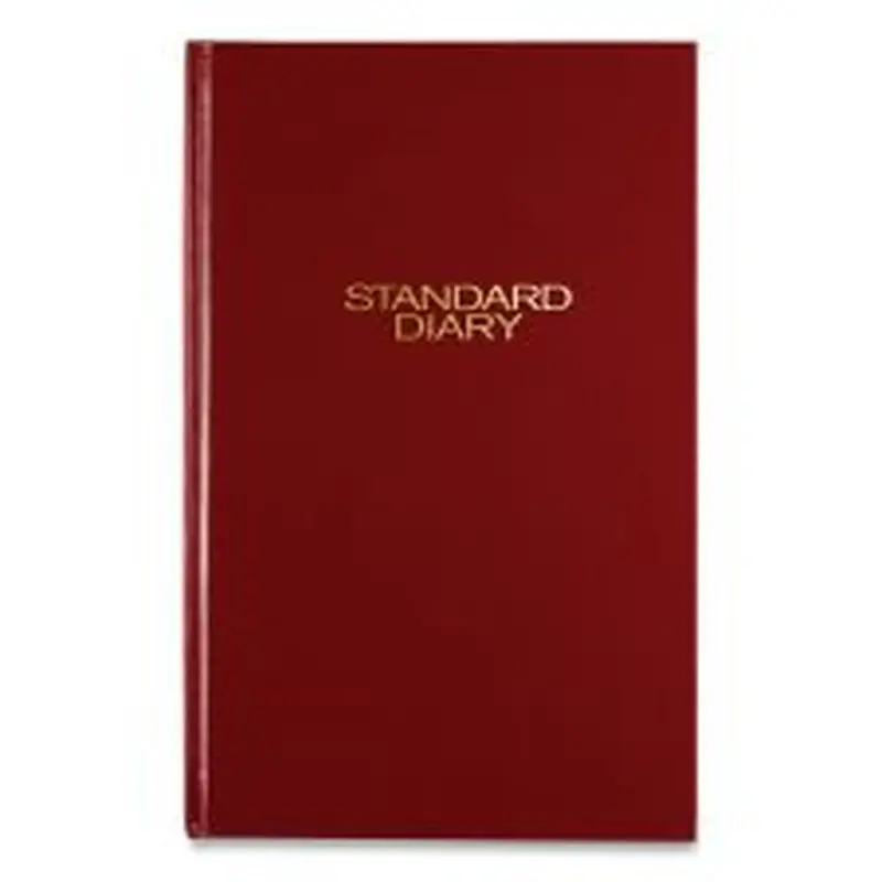 AT-A-GLANCE Standard Diary Daily Diary, 2026 Edition, Wide/Legal Rule, Red Cover, (200) 12 x 7.75 Sheets