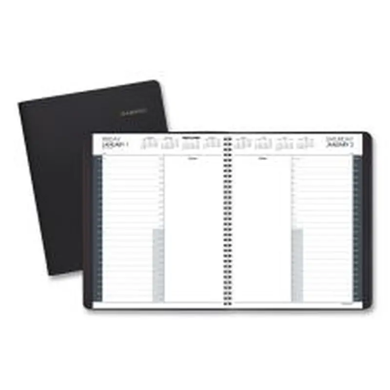 AT-A-GLANCE 24-Hour Daily Appointment Book, 11 x 8.5, Black Cover, 12-Month (Jan to Dec): 2026