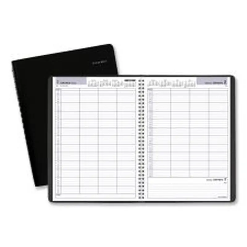 AT-A-GLANCE DayMinder Four-Person Group Daily Appointment Book, 11 x 8, Black Cover, 12-Month (Jan to Dec): 2026