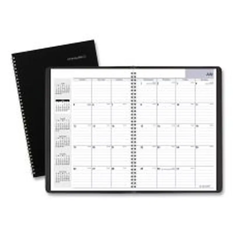 AT-A-GLANCE DayMinder Monthly Planner, Academic Year, Ruled Blocks, 12 x 8, Black Cover, 14-Month: July 2025 to Aug 2026