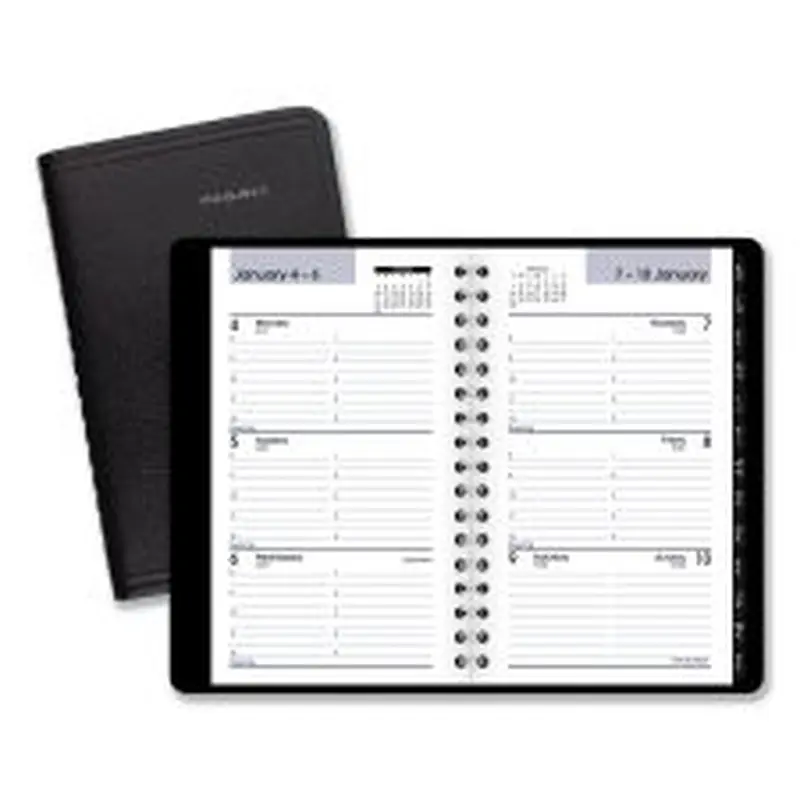 AT-A-GLANCE DayMinder Weekly Pocket Appointment Book with Telephone/Address Section, 6 x 3.5, Black Cover, 12-Month (Jan to Dec): 2026