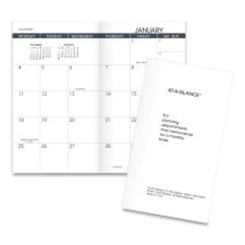 AT-A-GLANCE Pocket Size Monthly Planner Refill, 6 x 3.5, White Sheets, 12-Month (Jan to Dec): 2026