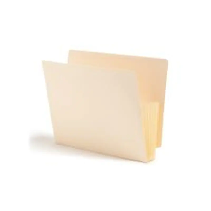 Smead Manila File Pocket With Reinforced Tab, Letter Size, 5 1/4" Expansion, Box Of 10