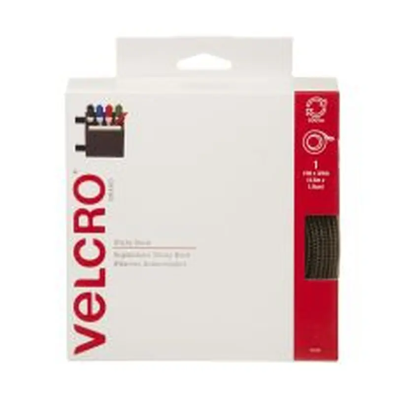 VELCRO Brand Sticky Back Tape Roll, 0.75"W x 15'L, Beige