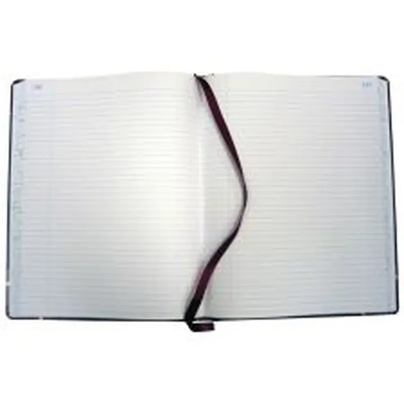 Boorum & Pease Account Book, Record, 7 5/8" x 9 5/8", 300 Pages, Black/Burgundy