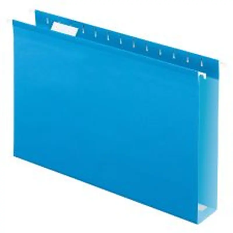 Oxford Extra-Capacity Box-Bottom Hanging Folders, Legal Size, Blue, Box Of 25