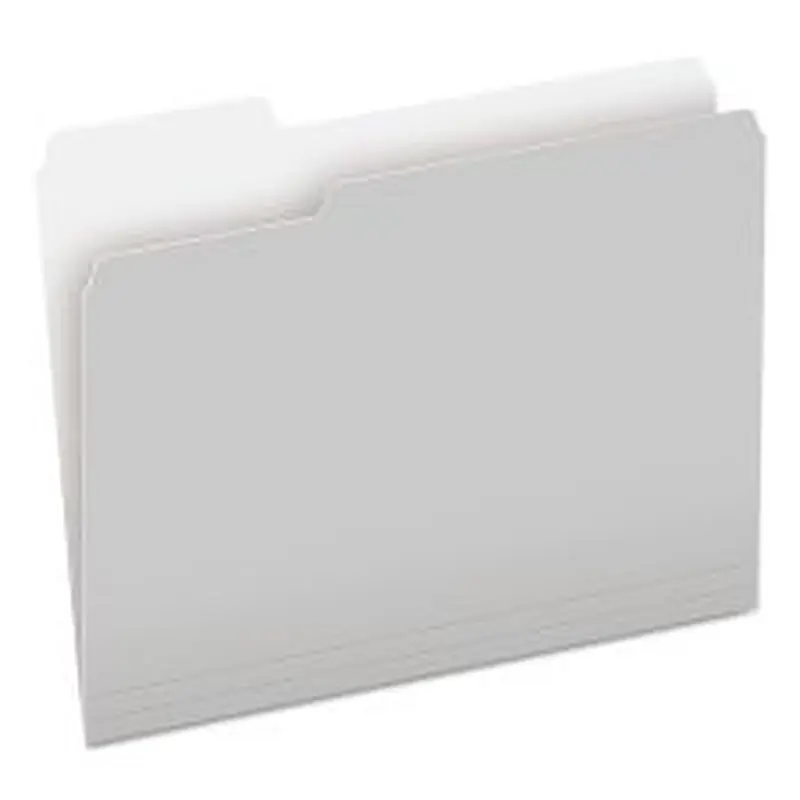 Pendaflex Colored File Folders, 1/3-Cut Tabs: Assorted, Letter Size, Gray/Light Gray, 100/Box