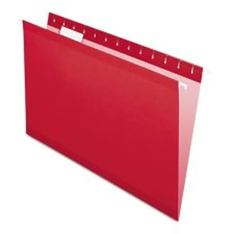 Pendaflex Premium Reinforced Color Hanging File Folders, Legal Size, Red, Pack Of 25 Folders