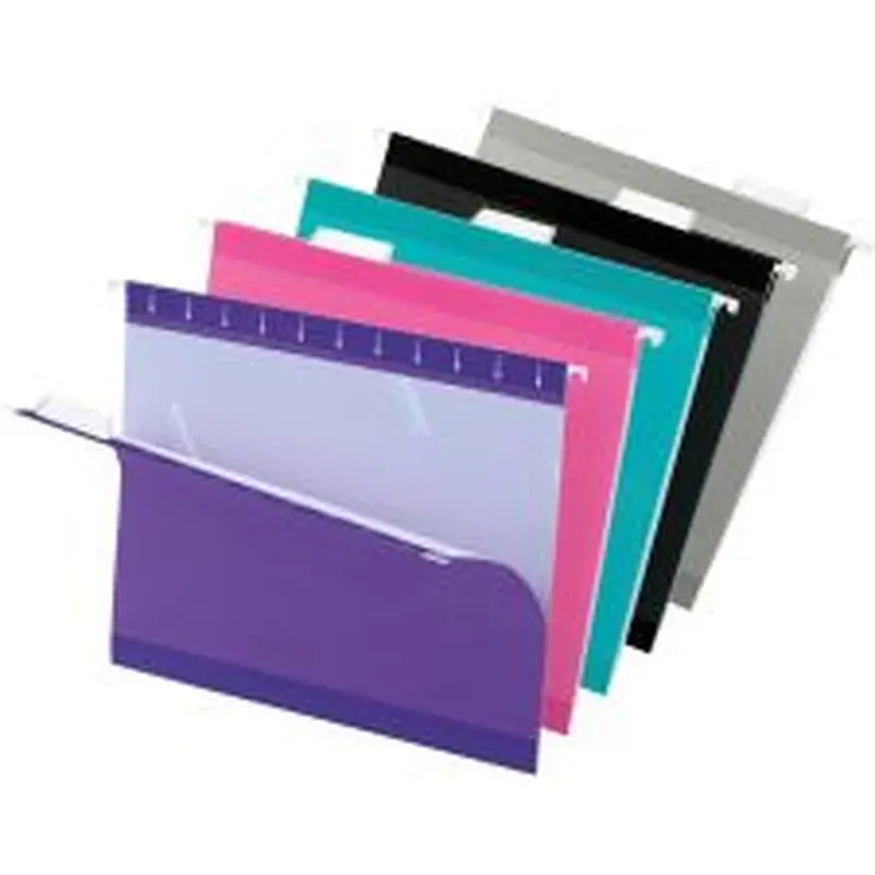 Pendaflex Premium Reinforced Color Hanging Folders, Letter Size, Assortment #2, Pack Of 25