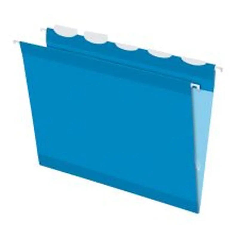 Pendaflex Ready-Tab Reinforced Hanging Folders, With Lift Tab Technology, 1/5 Cut, Letter Size, Blue, Pack Of 25