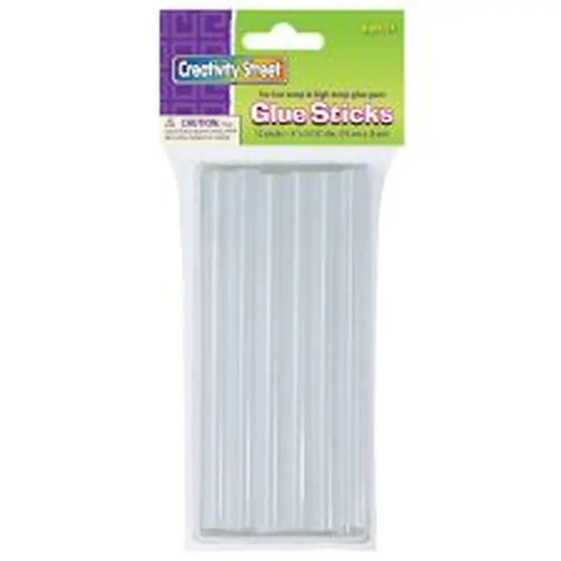 Creativity Street Glue Gun Glue Sticks, 4" x 5/16", Clear, Pack Of 12
