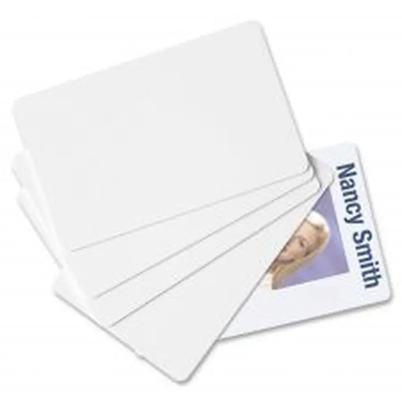 SICURIX Blank ID Card, 2 1/8 x 3 3/8, White, 100/Pack