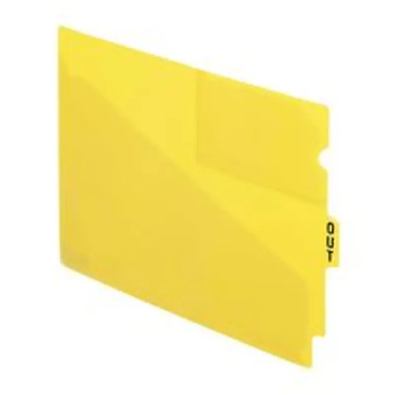 Esselte Recycled Colored Vinyl Out Guides - 1 Printed Tab(s) - Message - OUT - 12.8" Dividerx 9.50" Divider - Yellow Vinyl Divider - 50 / Box