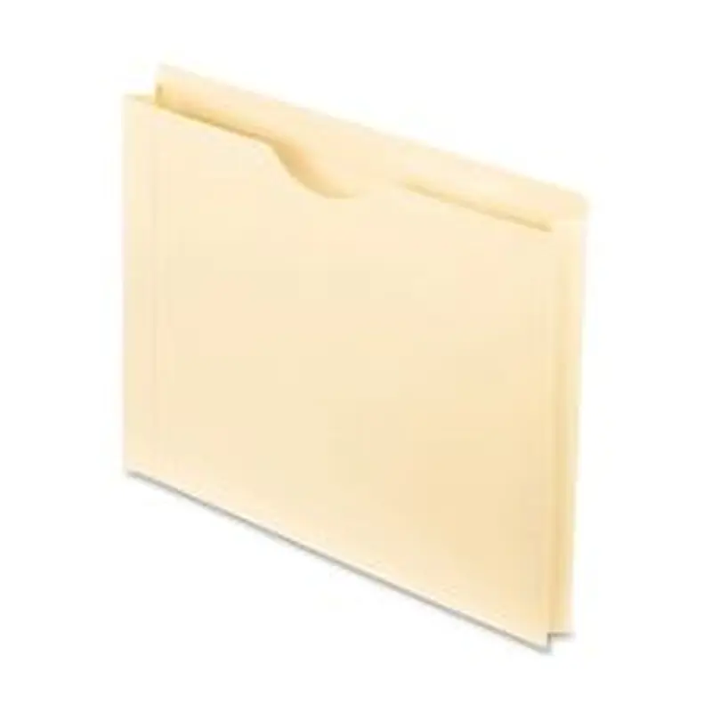 Oxford Reinforced-Top File Jackets, Letter Size, 1 1/2" Expansion, Manila, Box Of 50