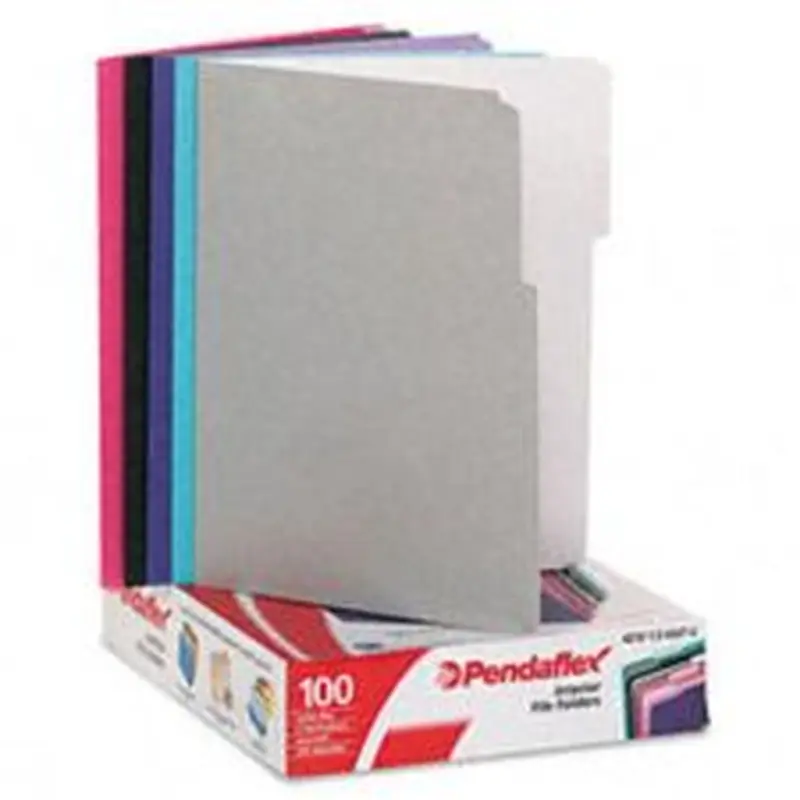 Pendaflex Color Interior File Folders, 1/3 Cut, Letter Size, Assorted Colors #2, Pack Of 100