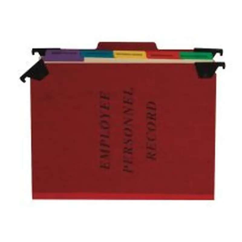 Pendaflex Hanging-Style Personnel File Folder, 2" Expansion, 9-1/2" x 11-3/4", Letter Size, 30% Recycled, Red