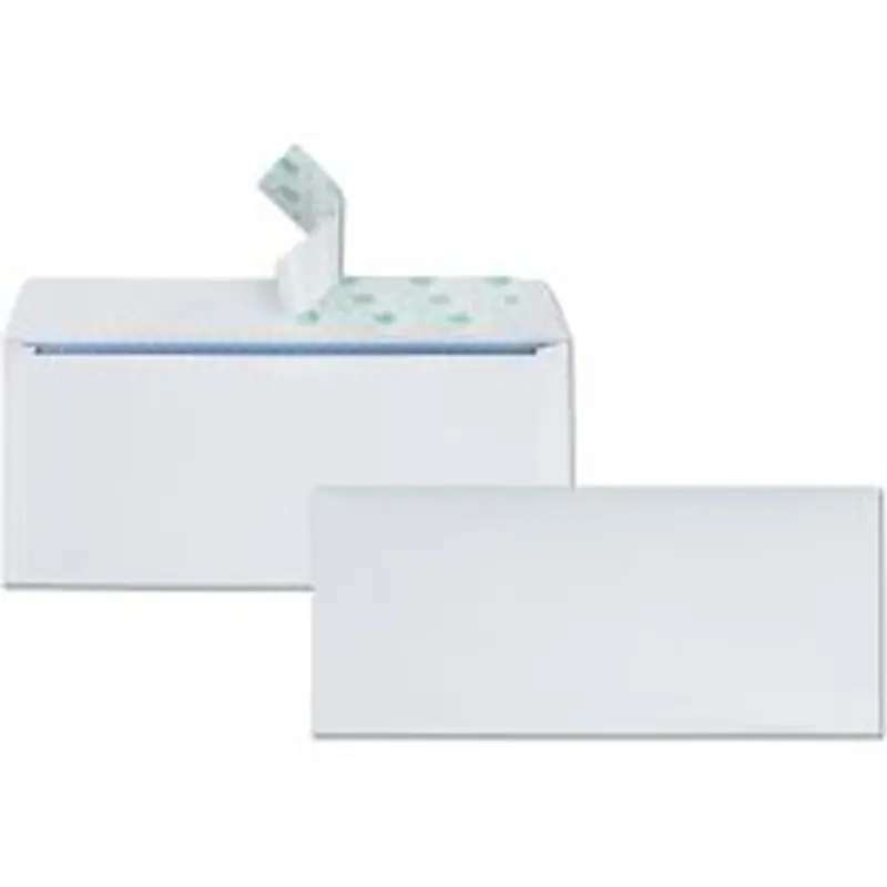 Quality Park Redi-Strip Regular Business Envelopes - Security - #10 - 4 1/8" Width x 9 1/2" Length - 24 lb - Self-sealing - Wove - 30 / Box - White