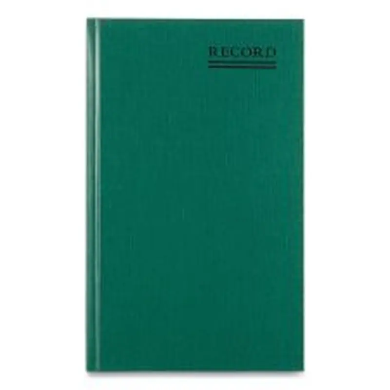 National Emerald Series Account Book, Green Cover, 12.25 x 7.25 Sheets, 300 Sheets/Book