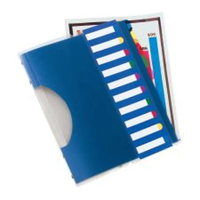 Pendaflex Poly Desk Organizer, 10 Tabs, Blue