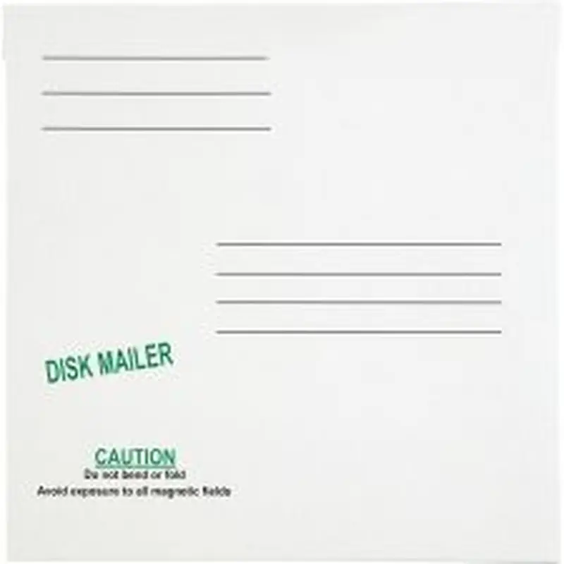 Quality Park 5 1/4" Economy Disk Mailers - Disc/Diskette - 6" Width x 5 7/8" Length - Paperboard - 10 / Pack - White