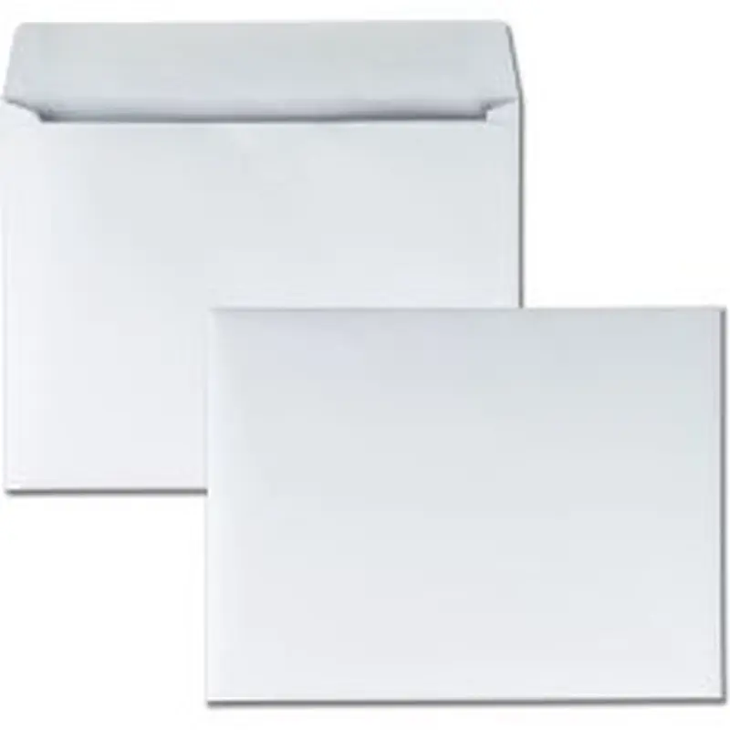 Quality Park Open-Side Booklet Envelopes, 9" x 12", White, Box Of 250