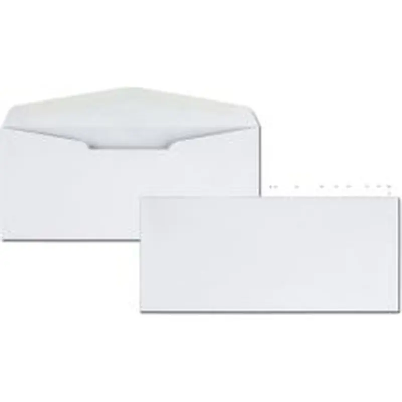 Quality Park Traditional Business Envelopes - Business - #10 - 4 1/8" Width x 9 1/2" Length - 24 lb - Gummed - Wove - 500 / Box - White