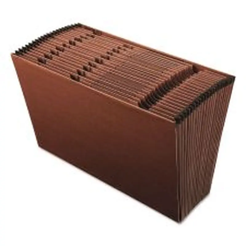 Pendaflex Earthwise by Pendaflex Recycled Indexed Expanding File, 21 Sections, 1/21-Cut Tabs, Legal Size, Red Fiber