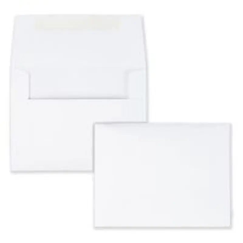 Quality Park Invitation Envelopes, 4 3/8" x 5 3/4", Gummed Seal, White, Box Of 100