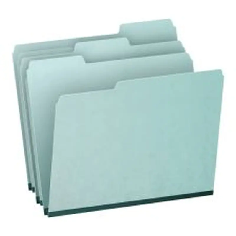 Pendaflex 1/3-Cut Pressboard Tab Folders, Letter Size, Blue, Box Of 25