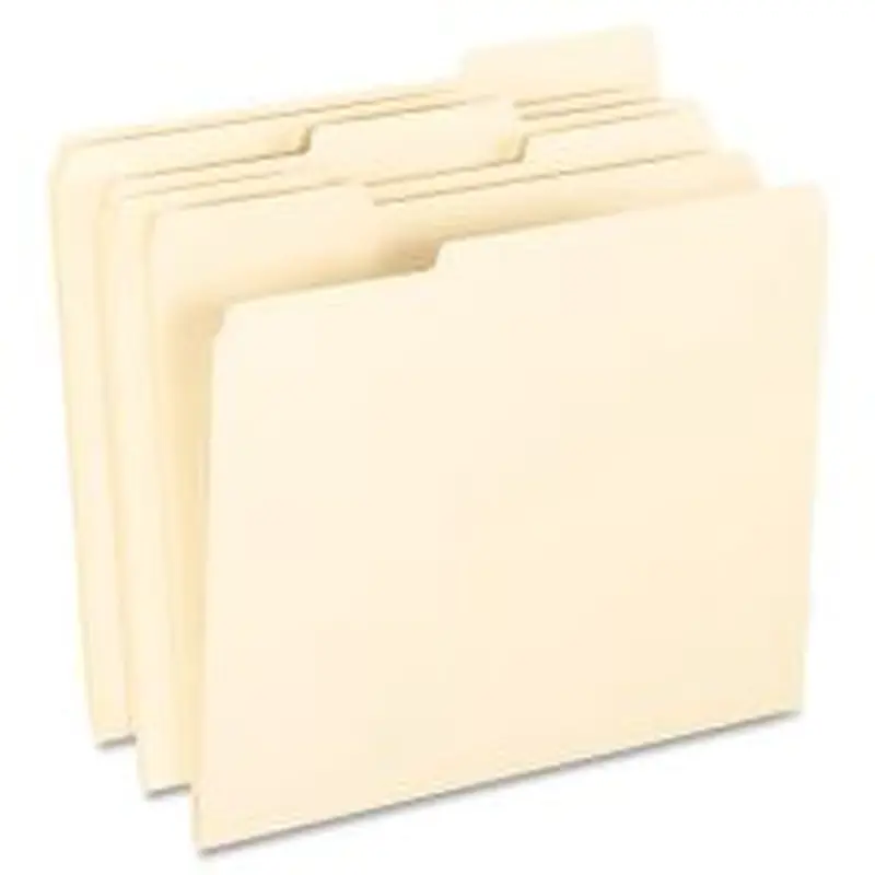 Pendaflex Smart Shield File Folders, Letter Size, Manila, 1/3 Cut Tabs