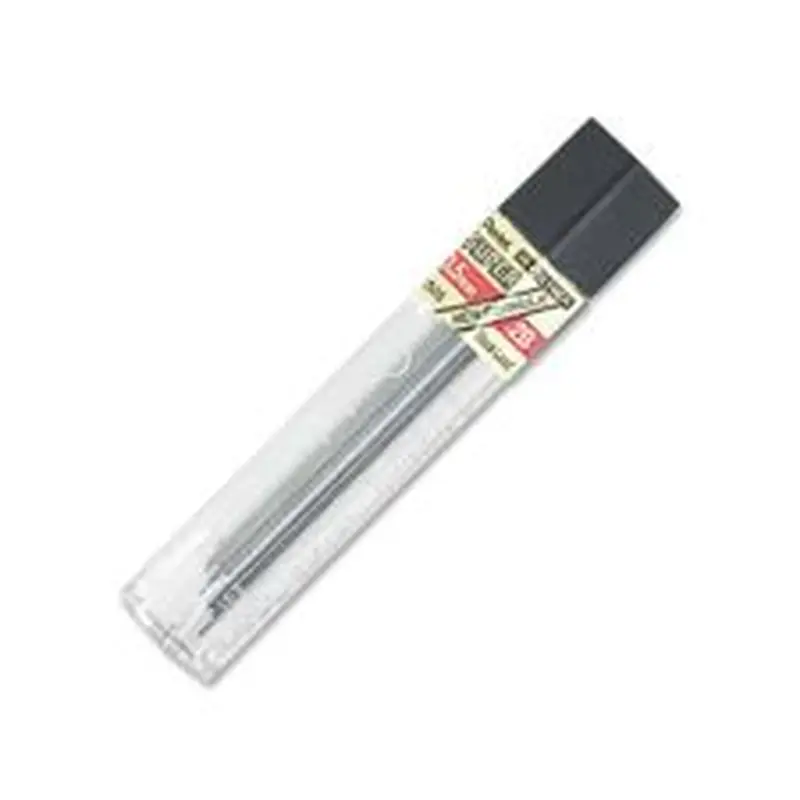Pentel Super Hi-Polymer Leads, 0.5 mm, 2B, Tube Of 12 Leads