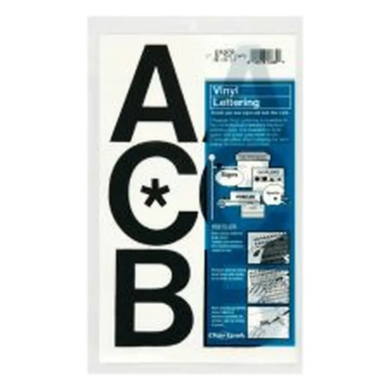 Chartpak Pickett Vinyl Letters, 3", Black