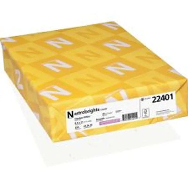 Color Cardstock, 65 lb Cover Weight, 8.5 x 11, Stardust Flecked White, 250/Pack