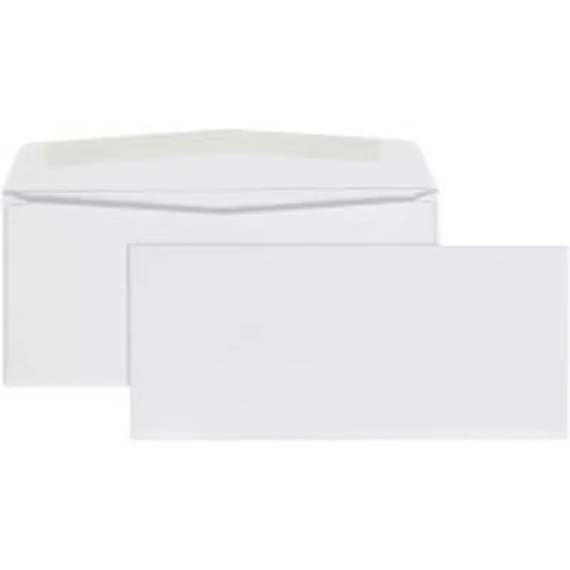 Quality Park #9 Business Envelopes, Gummed Seal, White, Box Of 500