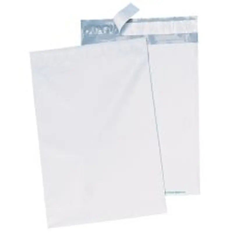 Quality Park Redi-Strip Poly Envelopes, 10" x 13", Self-Adhesive, White, Box Of 100