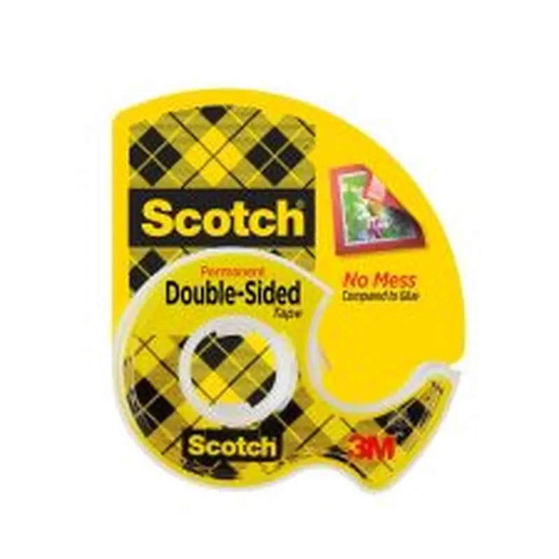 Scotch Double Sided Tape, Permanent, 1 Tape Roll with Dispenser, 3/4 in x 400 in, Home Office Supplies and School Supplies for College and Classrooms