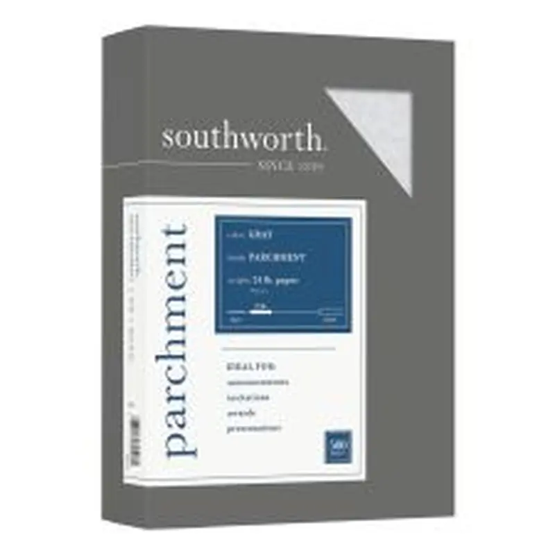 Southworth Parchment Specialty Paper, 24 Lb., 8 1/2" x 11", Gray, Pack Of 500