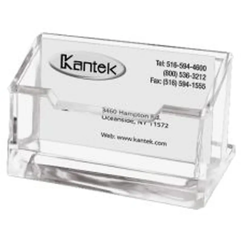 Kantek Acrylic Business Card Holder, 2" x 2 3/8" x 4 1/4", Clear