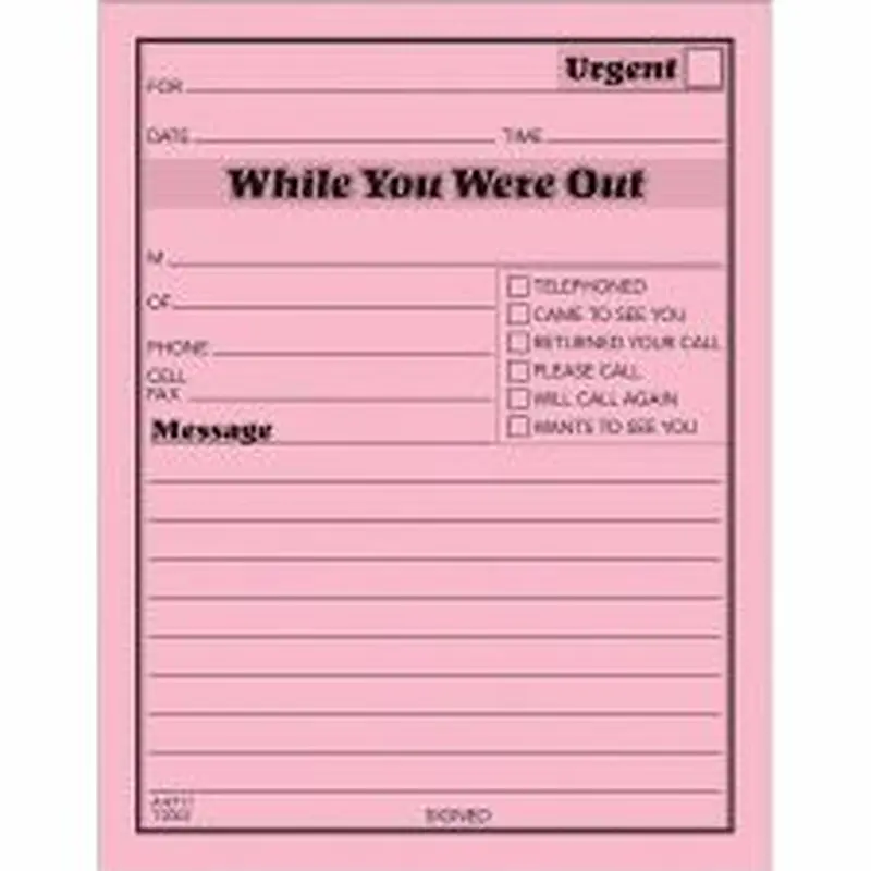 TOPS Important Message Note Pads, 4 1/2" x 5 1/2", Pink, Pack Of 12