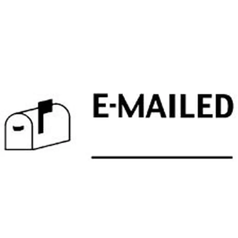 Xstamper Pre-Inked, Re-Inkable Two-Color Title Stamp, "E-Mailed"