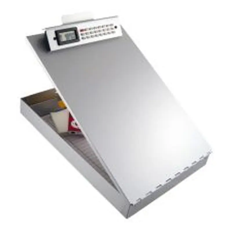 Saunders Redi Rite Form Holder With Calculator, 8 1/2" x 12", 89% Recycled, Silver