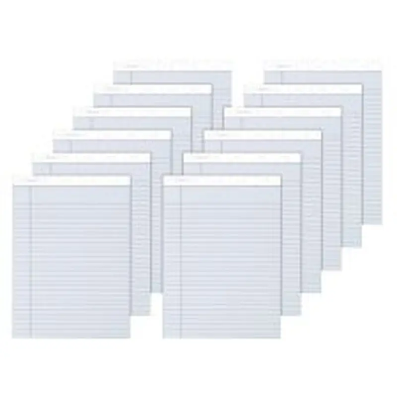 TOPS Prism  Color Writing Pads, 8 1/2" x 11 3/4", Legal Ruled, 50 Sheets, Gray, Pack Of 12 Pads