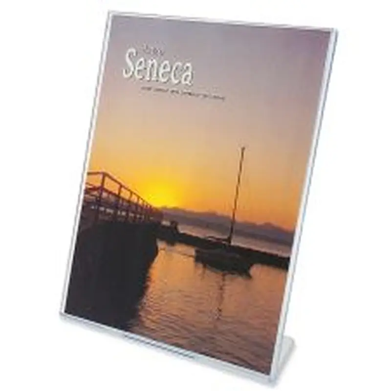 Deflecto Superior Image Slanted Sign Holder, 8 1/2" x 11", Clear
