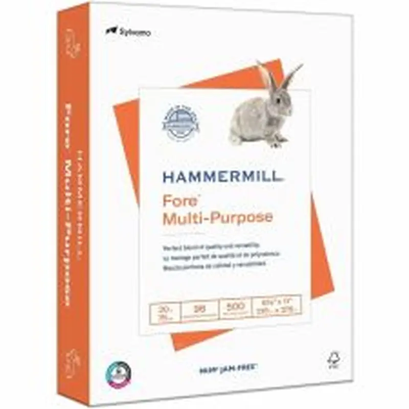 Hammermill Fore MP Multi-Use Printer & Copy Paper, White, Letter (8.5" x 11"), 24 Lb, 5000 Sheets Per Case, 96 Brightness